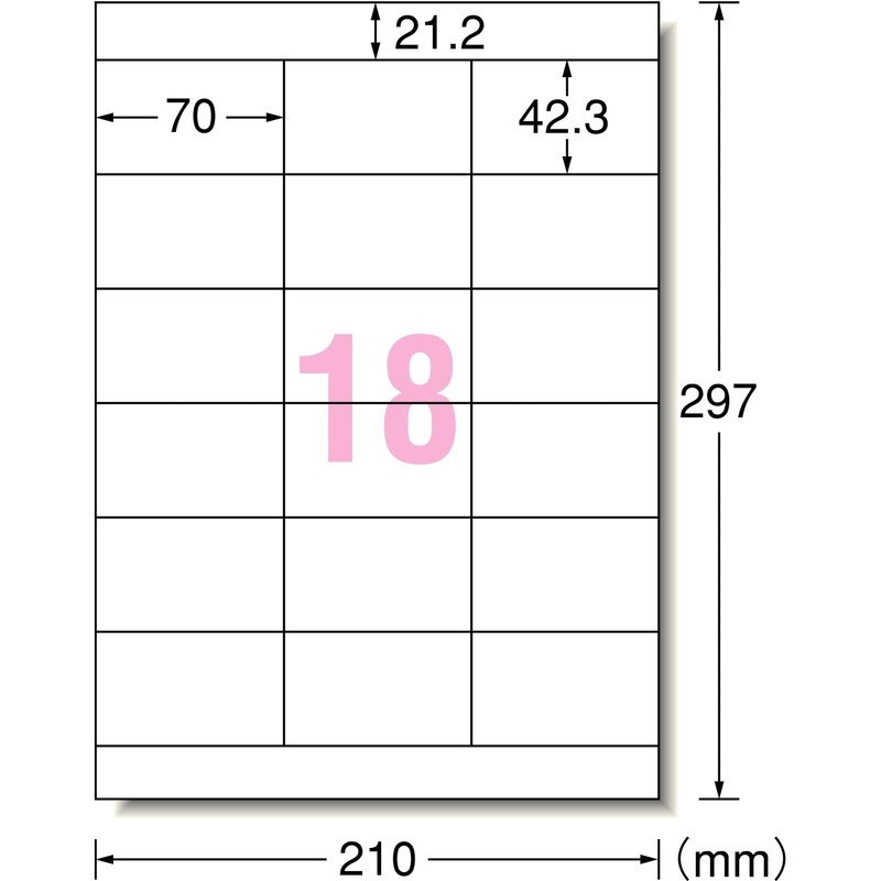 A-One 28927 Inkjet Label Stickers, 18 Sides, 20 Sheets