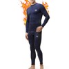 MEETWEE mens Men's Thermal Underwear Set Compression Pants, Blue, X-Large