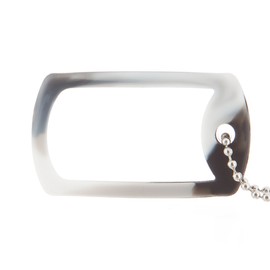 Nearsights Ruggedized Tactical Magnifier: Dog-tag Shape, Urban Camo Silicone Frame, +2.5 Lens