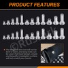 Rustark Round Flat Head Rivet Nuts Stud Rivet Semi-Tubular Silver