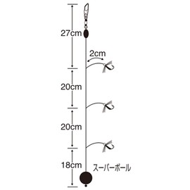 SASAME N-500 3-0.6 N-500 3-0.6 Hook for Throwing a Little Bristle