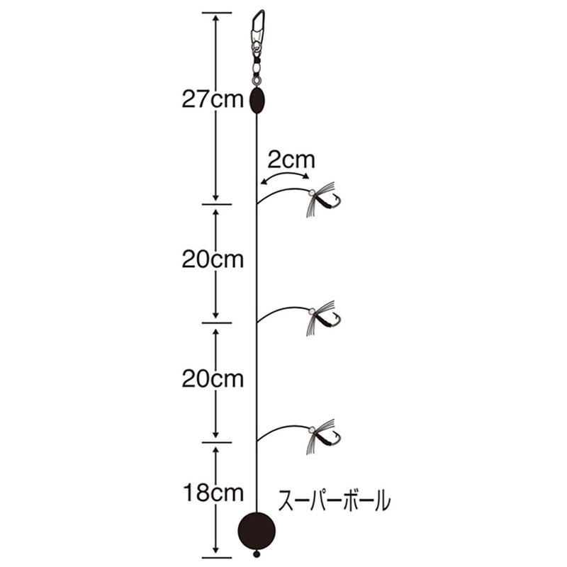 SASAME N-500 3-0.6 N-500 3-0.6 Hook for Throwing a Little