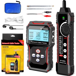 NF-8209S Network Cable Tester, RJ45 Ethernet Tester for POE/Cat5/Cat7/Cat6a/Cat6/Cat5e, Wire Mapper, Length, Open/Short, Wire Fault Locator, Ethernet LAN Network Toner Tool