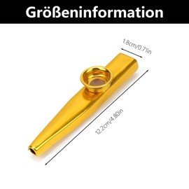 Pack of 4 Kazoo Instruments, Kazoos, Metal Kazoos, Suitable for Children, Adults and Music Beginners, Children's Party Favours Gifts