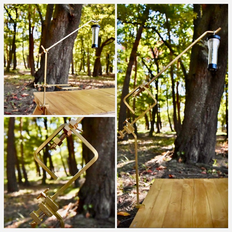 KALUGII Kalugi Transformation 4 Hengen Zai Brass Lantern Stand, Tabletop,