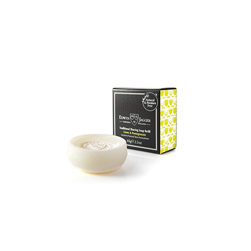 Edwin Jagger Limes & Pomegranate 99.9% Natural Traditional Shaving Soap