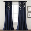 Lush Decor Boho Pom Pom Tassel Linen Window Curtain Panel