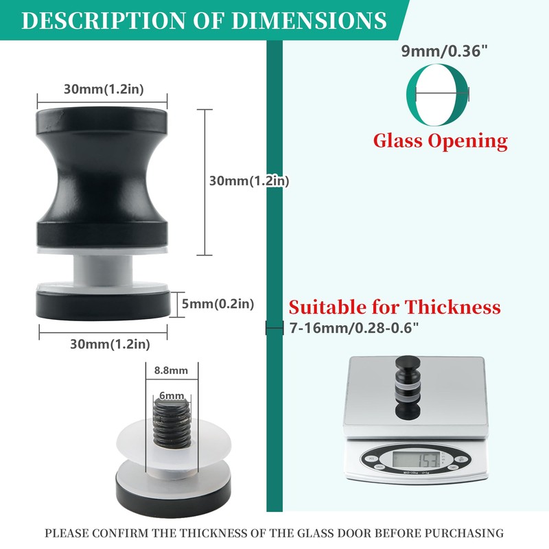 Alise Shower Glass Door Handle,Sliding Shower Doors Knob,One Sided Pull