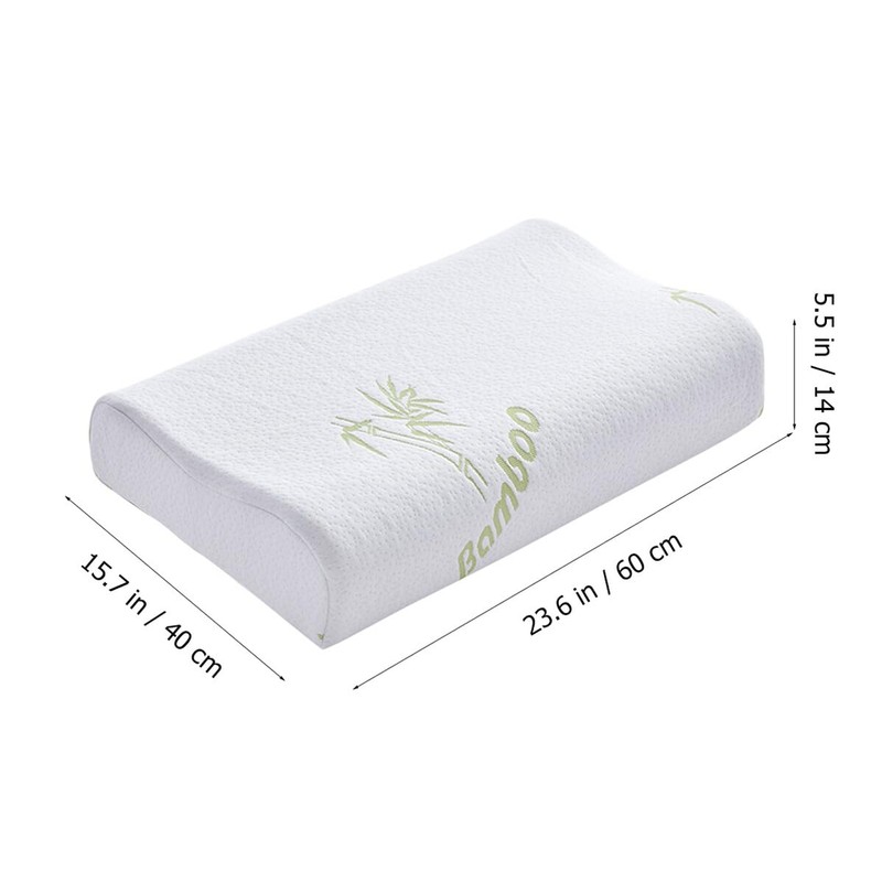 Toyvian Ergonomic Bamboo Fiber Neck Pillow Cover for Cervical Relief
