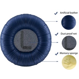 WH-CH510 Replacement Ear Pads Compatible with Sony WH-CH510 Wireless Headphones, Akkiv Earpads Cushions with Soft Artificial Leather and Memory Sponge Production (Blue/Artificial Leather)