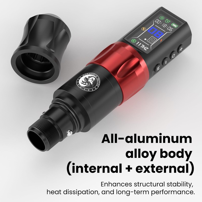 Wormhole Tattoo Gun Kit Wireless Tattoo Machine Kit Cordless Tattoo