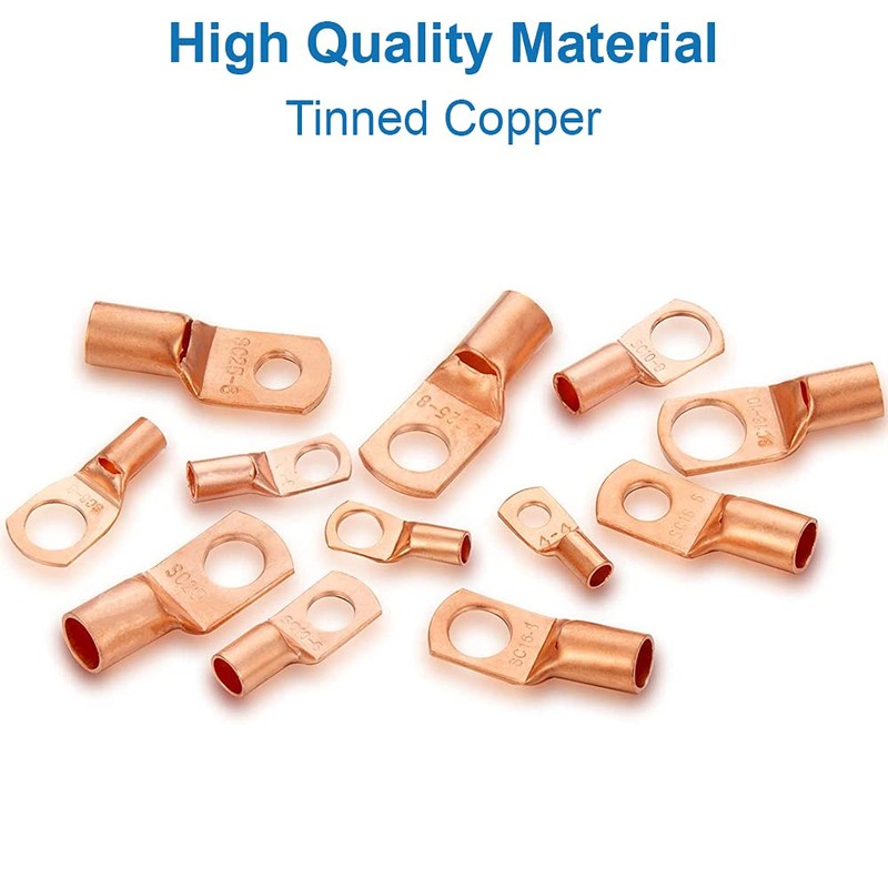 MMOBIEL 170 Pcs Assortment Copper Battery Cable Ends Heavy Duty