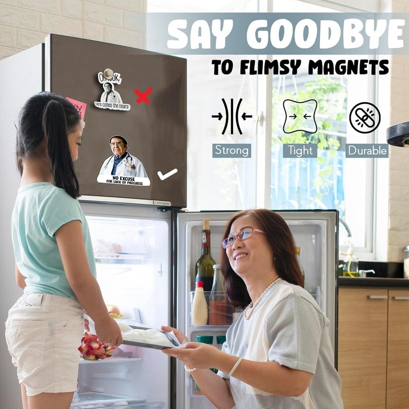 Pack of 12 Dr Now Magnets Fridge Magnet, Strong Magnets,
