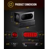 Partsam 2Pcs Steel Trailer Light Boxes Housing Kit, [DOT Approved]