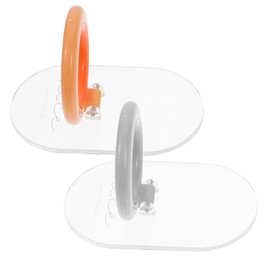 TEHAUX 2pcs Sticky Toilet Lid Lifter Convenient Bathroom Accessories for Easy Toilet Seat Opening Durable Material with Strong Suction Space Saving Design Grey