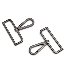 MELORDY 10 Pcs Metal Swivel Lobster Clasp Claw Push Gate Snap Hooks for DIY Crafts Keychain Purse Handbag Making (Gunmetal, 2 inch)