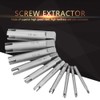 Stripped Screw Tap Extractor Set,Steel Broken Head Taps Remover,High Speed