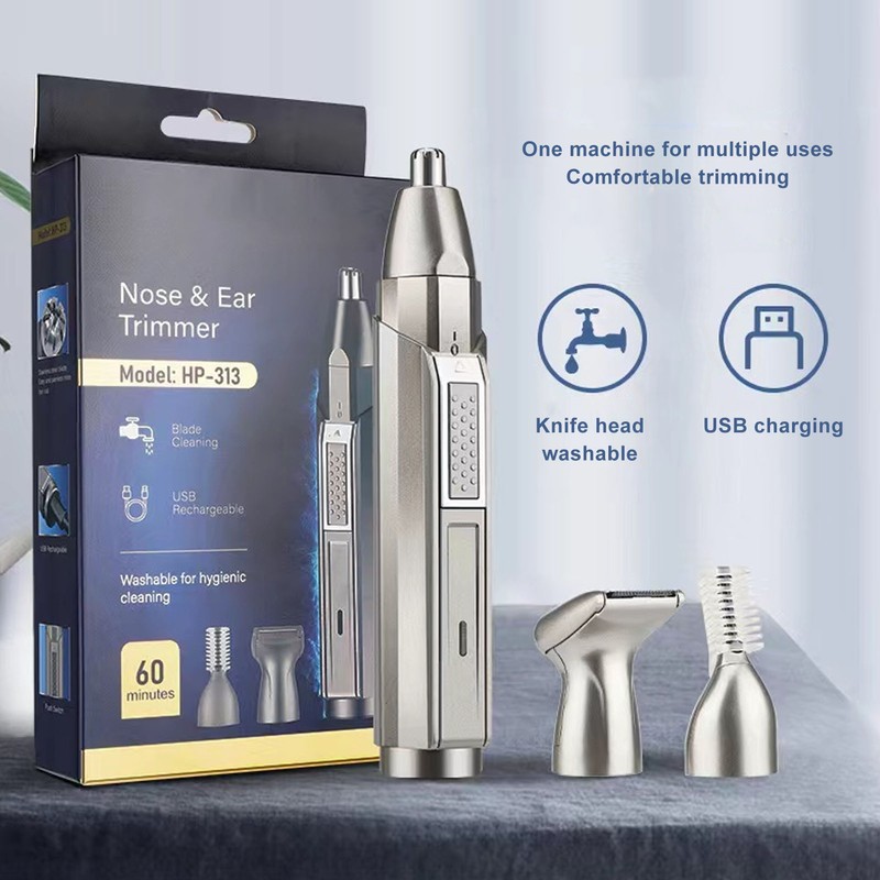 Nose Hair Trimmer Multifunctional 3 in 1 R Shaped Rounded