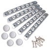 PKEDUO Silver Door Handle Inserts + Push Button Covers Compatible