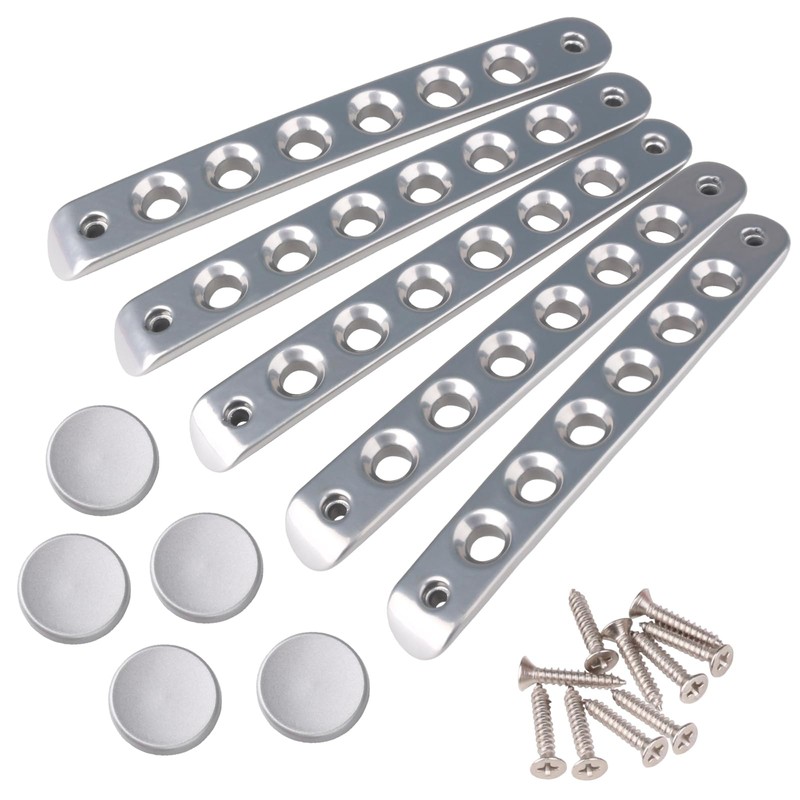 PKEDUO Silver Door Handle Inserts + Push Button Covers Compatible