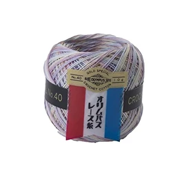 OLY-10G-M10 Gold Seal Mixed Lace Thread #40 Col.M10 Cream 0.4 oz (10 g) Approx. 30.4 ft (89 m)