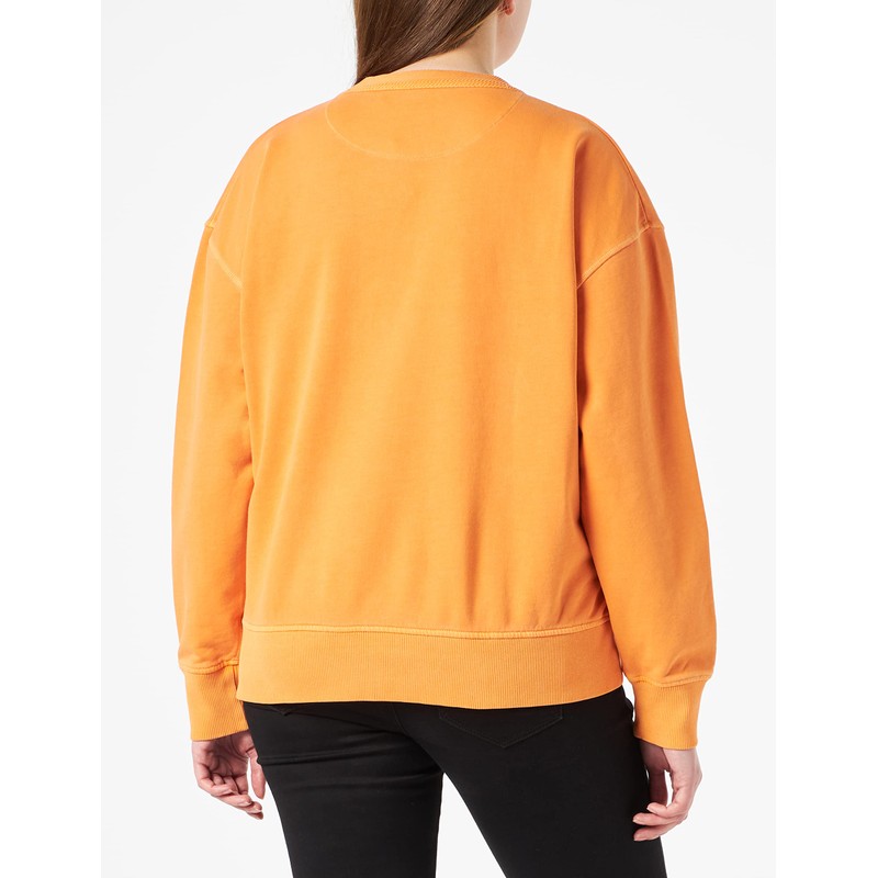 GANT Women's Sunfaded C-Neck Sweat Sweatshirt, Sweet Orange
