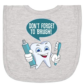 inktastic Dental Hygienist Dentist Toothbrush Newborn Bib Heather Grey 42d7a