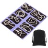 Yilloog Metal Wire Puzzle Set of 8 with Pouch, Brain