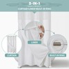 eachope Stall White No Hook Waffle Weave Shower Curtain with