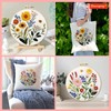 Zhenqing Sunflower Daisy Embroidery Kit for Beginners, Floral Needlework Kit