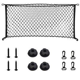 JazRvr Car Luggage Net, 13-Piece Set with Luggage Net and Accessories, Boot Net Organiser for Travel and Camping, 110 x 60 cm