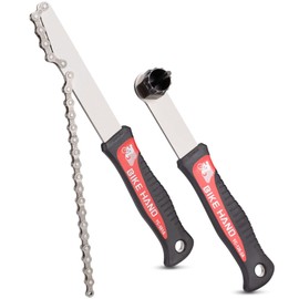 BIKE HAND Chain Whip and Puller Set - Chain Whip & Circlip Tool for Shimano HG Cassette/Freewheel Installation Removal MTB Road Bike 7 8 9 10 11 12 Speed