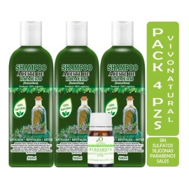3 Shampoos Aceite De Romero 500ml Cu  Aceite Bergamota                                                                                                