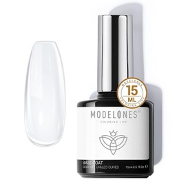 Modelones Gel Nail Base Coat, 15ml Large Capacity, UV/LED Compatible, Polished, Nail Gel