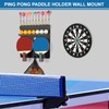 Ping Pong Paddle Holder Wall Mount Hold 8 Paddles, Ping