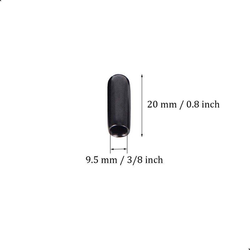 50pcs Screw Thread Protectors 3/8 inch ID Rubber Round End