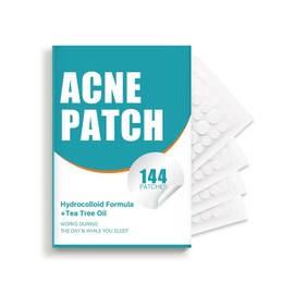 Pimple Patches for Face, Hydrocolloid Acne Patches with Tea Tree Oil for Spot Treatment, Zit Patch, Blemish Cover, Two Sizes, Vegan, Cruelty Free (144 Count (Pack of 1))