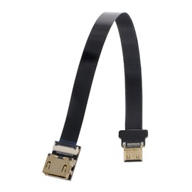 Xiwai CYFPV - Cable plano HDMI hembra a mini HDMI macho, 1080P para fotografía aérea FPV HDTV multicopter (0,5 m)
