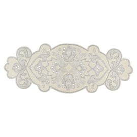 Camino de mesa decorativo con abalorio a mano para bodas, Pascua, decoraciones de fiesta de Navidad, un hermoso complemento para tu decoración de mesa de cena, 13 x 36 pulgadas