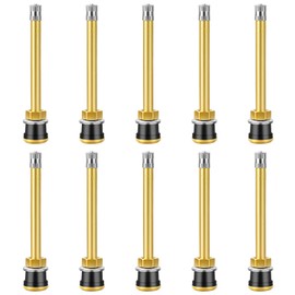 10Pcs TR572 Truck Valve Stems, Length 3.94'' Straight Brass Clamp in Tubeless Truck Tire Valve Stems for Approx 0.625inch Diameter Valve Rim Holes