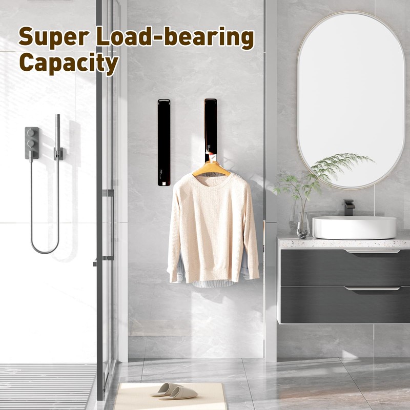 Deasolin Clothes Drying Rack, Laundry Room Wall Mounted Retractable Clothes