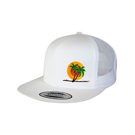 The Cledus â Palm Classic 6006 Snapback Trucker Baseball Hat White