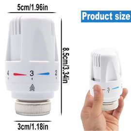 Thermostat Radiators Valve, Thermostatic Head Radiator Thermostat Head M30*1.5,Dn25 Radiator Valve Replacement Head Radiator Valve Thermostat Valve for Home Office