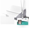 100 Pack-Premium Blank PVC Cards with Slot Punch on Long