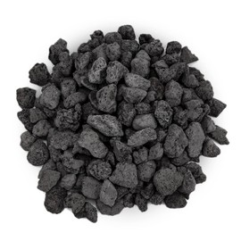 Onlyfire Black Lava Rock 10 Pounds Volcanic Lava Stones for Indoor Outdoor Fire Pits Fireplaces Gas Grill and Landscaping, 0.4-0.8 Inch
