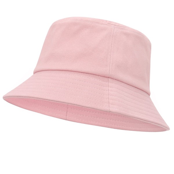 Durio Pink Bucket Hats for Women Teens Travel Summer Packable Beach Sun Hat D Pink