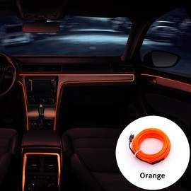Hallenwerk Orange 300 cm Ambient Lighting EL Light Strip 12 V Car Interior Lighting Light Strip