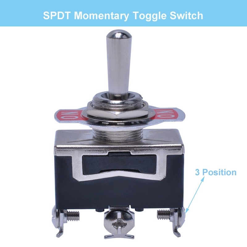 Podoy Momentary Switch Toggle Rocker (𝗢𝗡)-𝗢𝗳𝗳-(𝗢𝗡) Heavy Duty with Boot