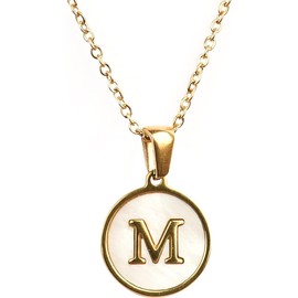 Collar de letra inicial. Acero inoxidable. Regalo para mujer. Cadena con dije. Joyería Aesthetic. (M)