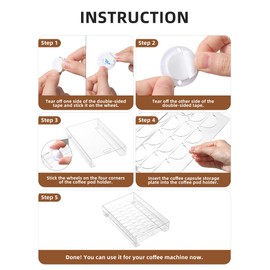 Coorganisers 2-in-1 Storage Drawer for Nespresso Vertuo Coffee Pod Holder & Appliance Slider for Countertop, Clear acrylic Coffee Pod Organizer with Wheels, Sliding Tray for Kitchen Appliances